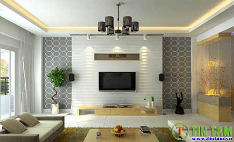 Giấy dán tường phòng khách q12